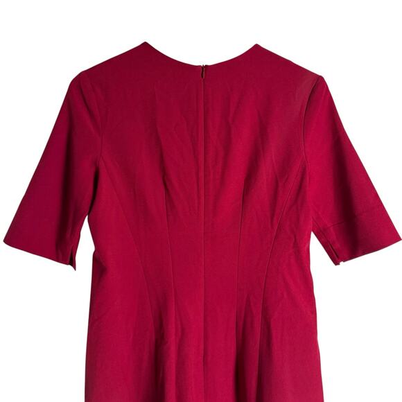 M.M. LaFleur Emily Rhubarb Red Square Neck A-Line Office Mini Dress 4 - Picture 12 of 14